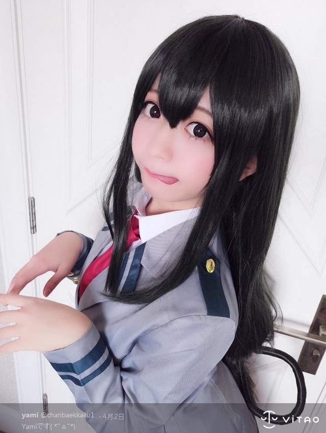 萌妹子yami Cosplay蛙吹梅雨 眼镜娘内衣写真美到爆炸