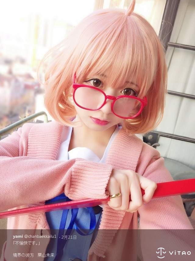 萌妹子yami Cosplay蛙吹梅雨 眼镜娘内衣写真美到爆炸