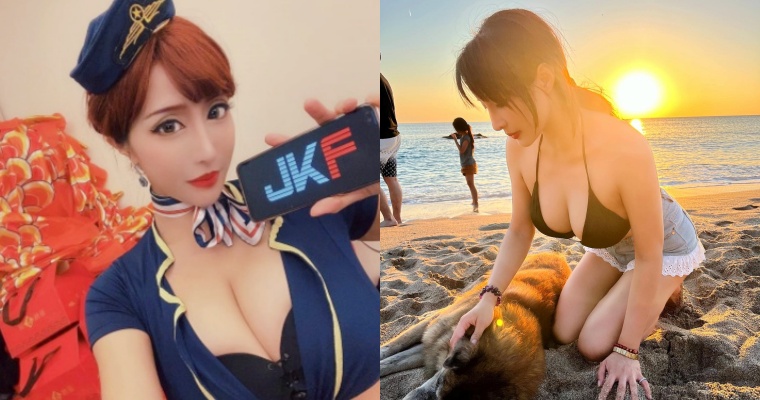 墾丁天氣熱熱的！JKF 女郎「蜜佧熙」PO 沙灘夕陽美照 上千網友狂刷愛心