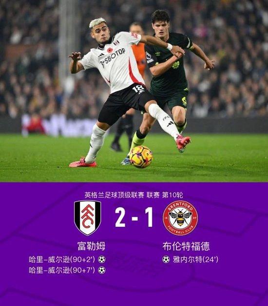 英超：富勒姆2-1逆转布伦特福德，哈里-威尔逊梅开二度