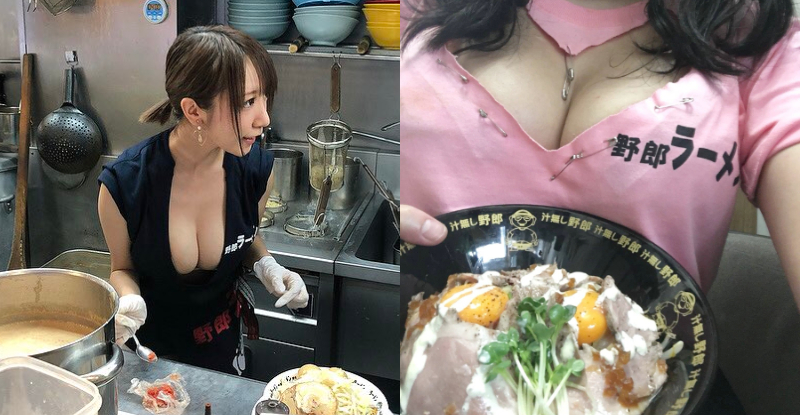 東京必朝聖拉麵店！H奶店員甩奶端上「超爆乳拉麵」給你爆滿蛋白質！